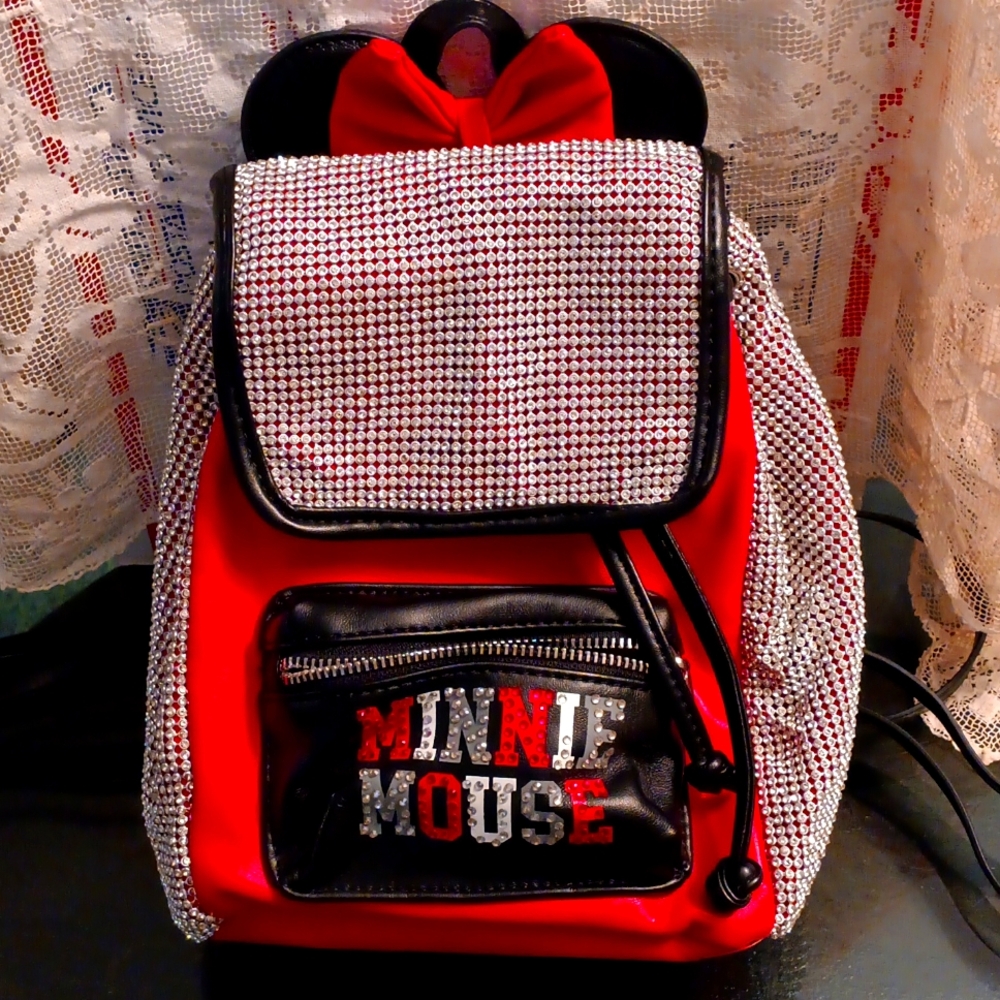 Minnie Mouse Red and Silver Backpack